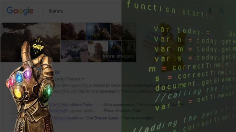 Thanos snap: Reverse engineering Google's easter egg .